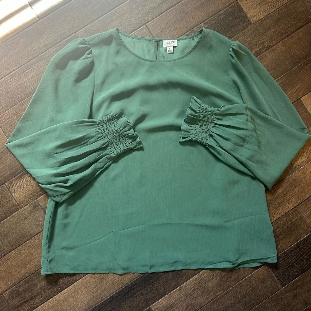 J. Crew Sage Green Blouse